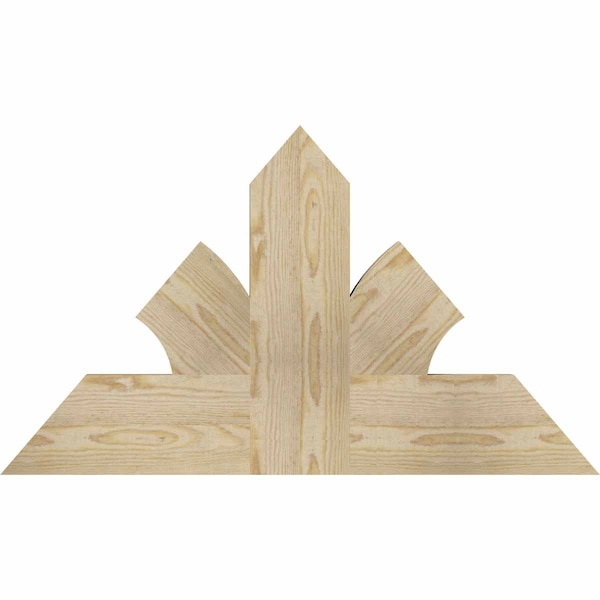 Ekena Millwork Richland Rough Sawn Timber Gable Bracket, Douglas Fir, 36"W x 21"H x 2"D x 6"F, 14/12 Pitch GBW036X21X0206RIC00RDF - main